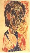 Ernst Ludwig Kirchner Head of a sick man - Selfportrait painting